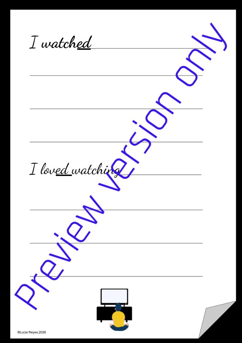 ESL/EFL Writing Journal My Summer Break 5 Printable Pages | Back-to-School Writing Activity